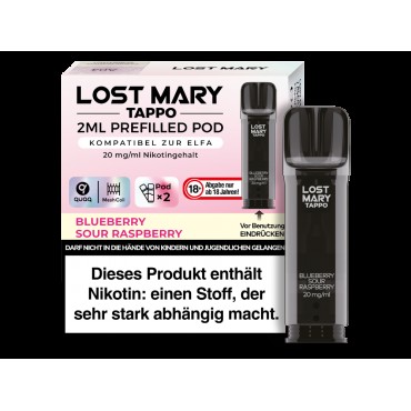 Lost Mary Tappo POD 2x - Blueberry Sour Raspberry